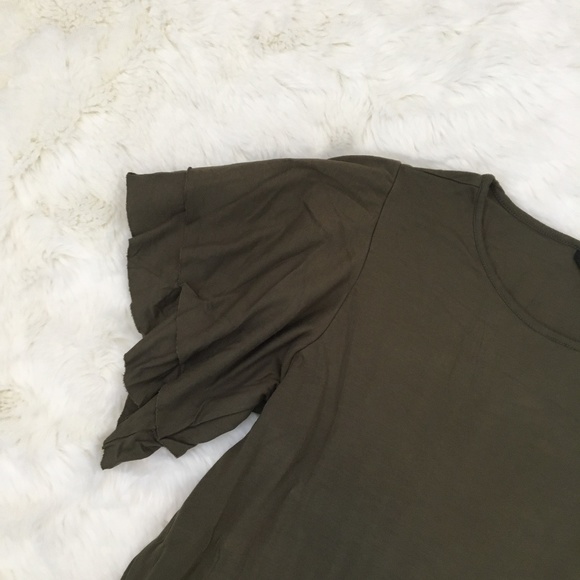 Lucky Brand Green Flutter Sleeve T-Shirt Dress S - Picture 3 of 6